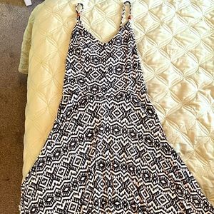 Black and white patterned sundress